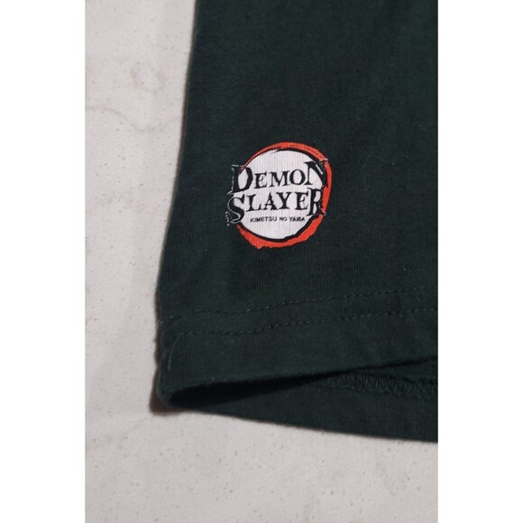 Primitive x Demon Slayer Tanjiro Dirty P" Small Forest Green T-Shirt DAMAGED - Picture 5 of 12